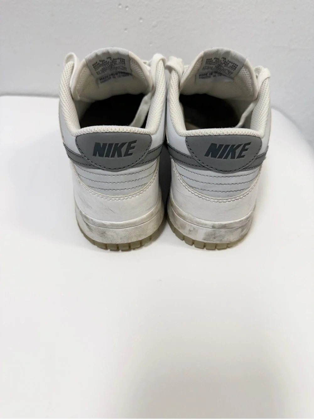 Nike Kids White and Black Swoosh Low-Top Sneakers